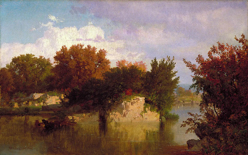 Sonbaharda Dere Boyunca Ağaçlar - William Trost Richards