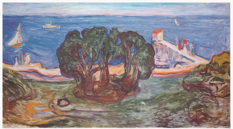 Plajda Ağaçlar (Frise Linde) - Edvard Munch