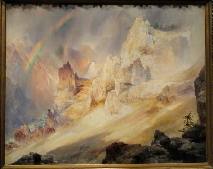 Yellowstone Büyük Kanyonu üzerinde Gökkuşağı - Thomas Moran