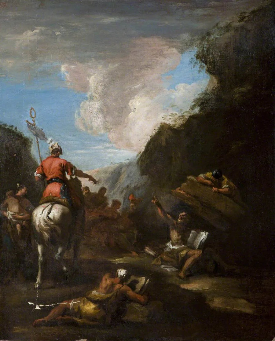 Archimedes ve Hieron Syracuse Kalesi'nde - Sebastiano Ricci