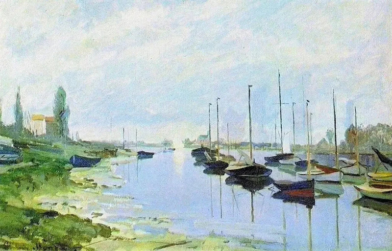 Argenteuil, W226 kıyısındaki tekneler - Claude Monet