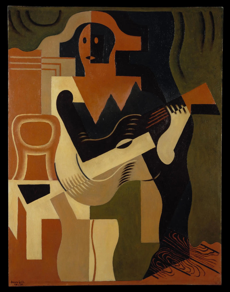 Oturan Arlequin ve Gitar - Juan Gris