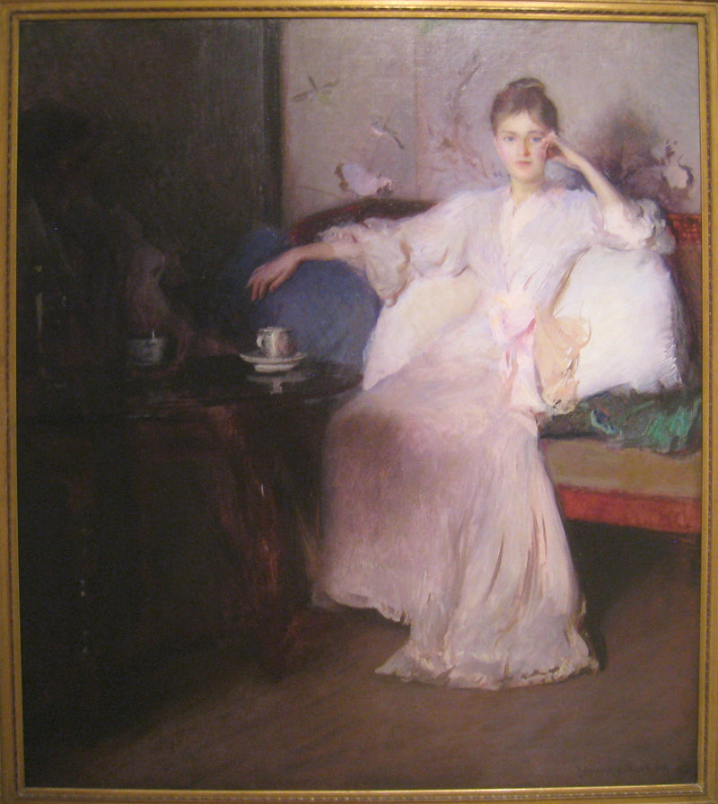 Pembe ve Gri Düzenleme (Öğleden Sonra Çayı) - Edmund Charles Tarbell