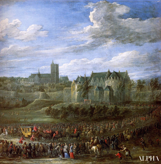 Arrivée de Christina de Suède à Bruxelles - David The Younger Teniers - Reproductions de tableaux et peintures haut de gamme