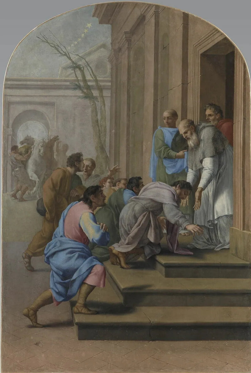 Grenoble'da Saint Bruno'nun Varışı, Saint Hugues'ta - Eustache Le Sueur