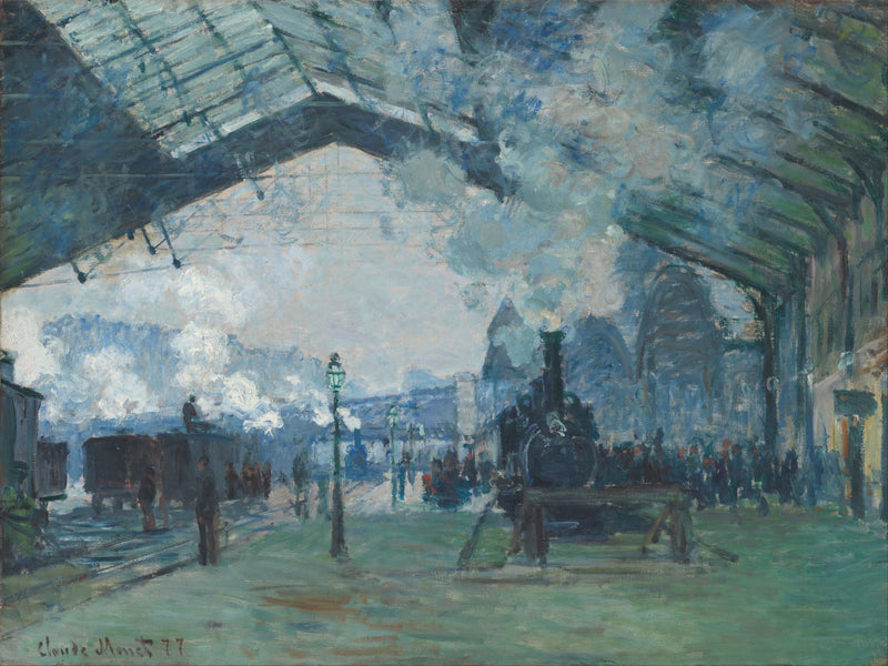 Saint-Lazare Garı, bir trenin varışı - Claude Monet