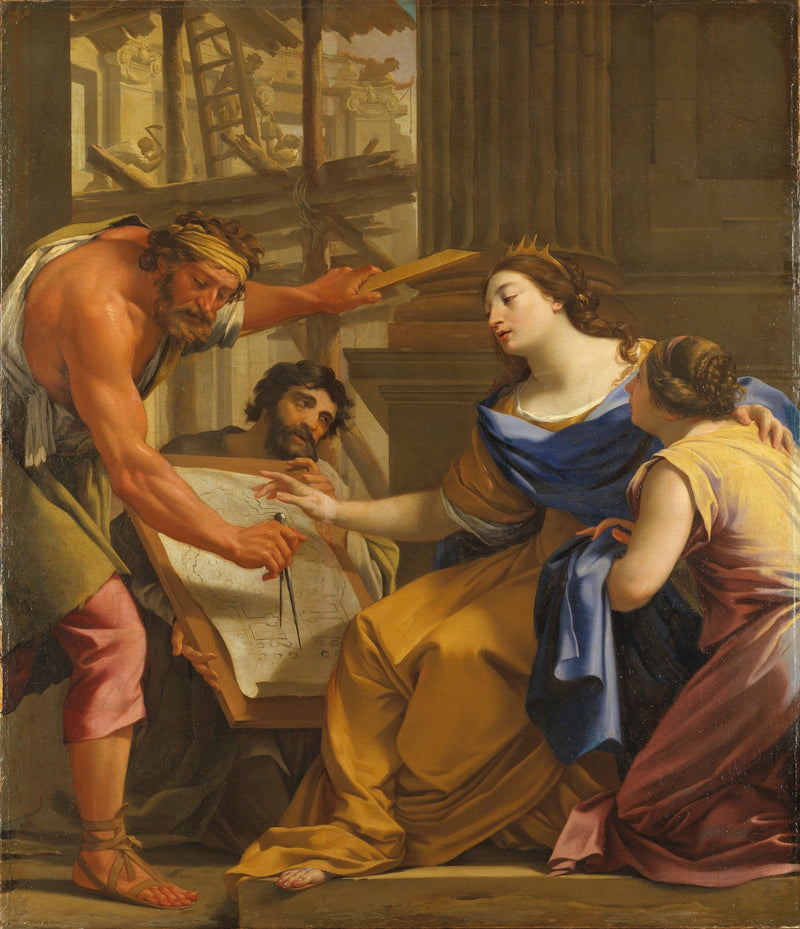 Artémise Mausoleumu inşa ediyor - Simon Vouet