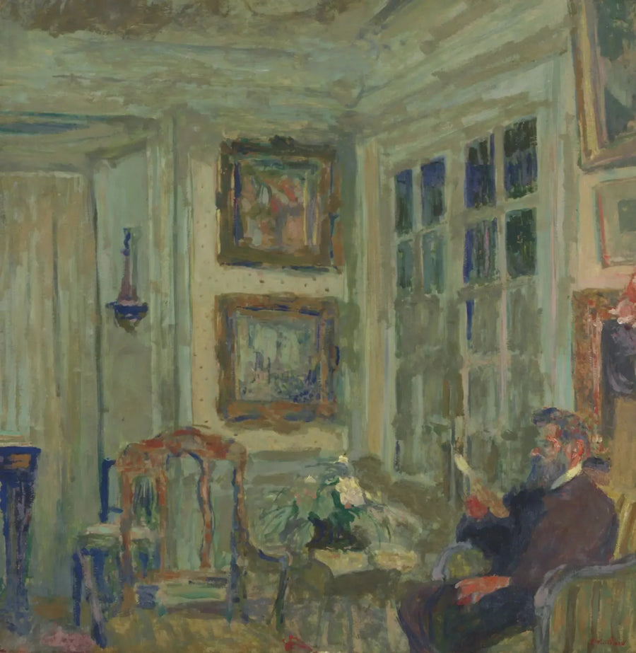 Arthur Fontaine okuyor - Édouard Vuillard