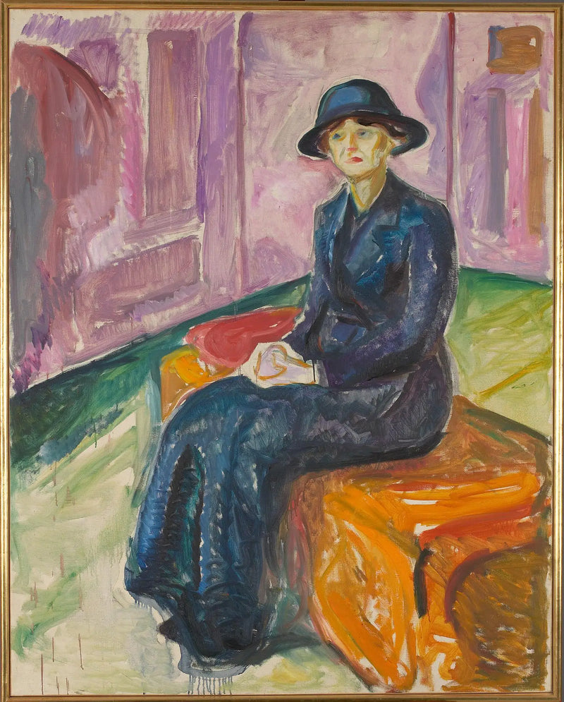 Bir valizin üzerinde - Edvard Munch