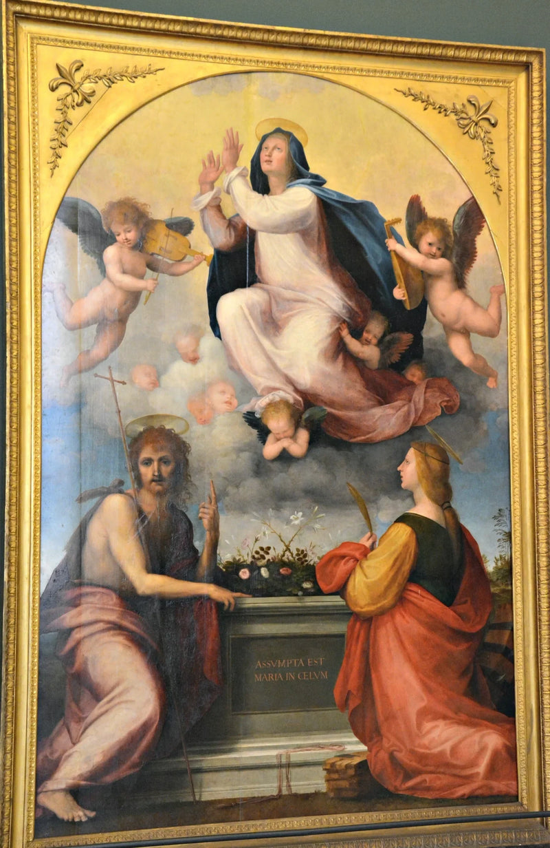 Meryem'in Assomasyonu, Aziz Yuhanna Baptist ve Aziz Catherine İskenderiye ile - Fra Bartolomeo