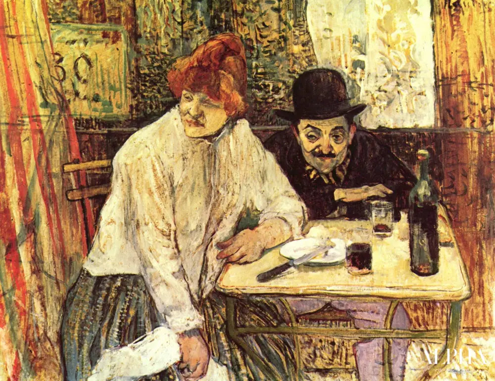 Au Café La Mie - Toulouse Lautrec - Reproductions de tableaux et peintures haut de gamme