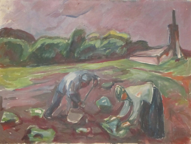 Seranın Yanında Çalışma - Edvard Munch