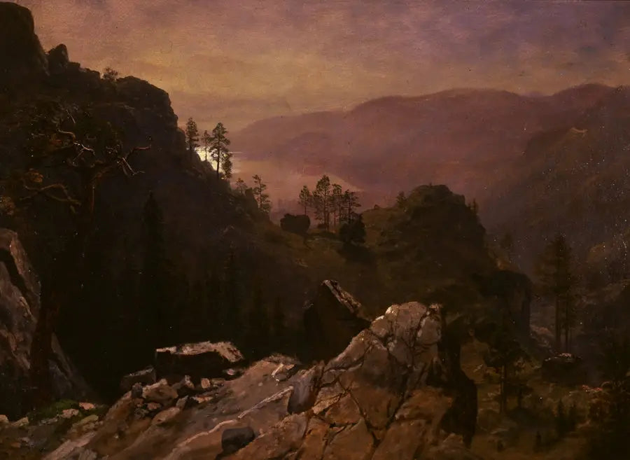 Gün doğumu gölünde Donner - Albert Bierstadt