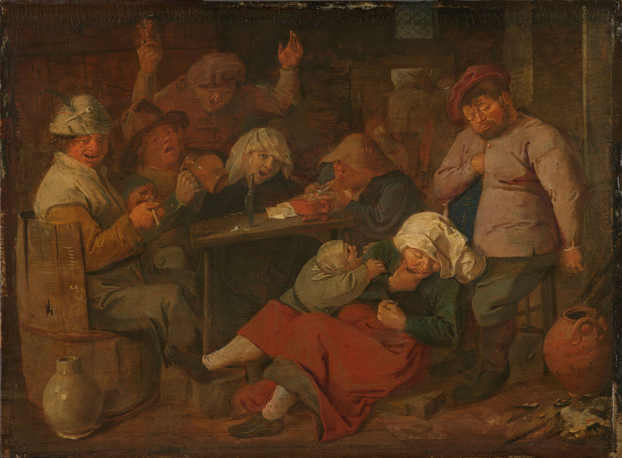 Auberge avec des paysans ivres - Adriaen Brouwer