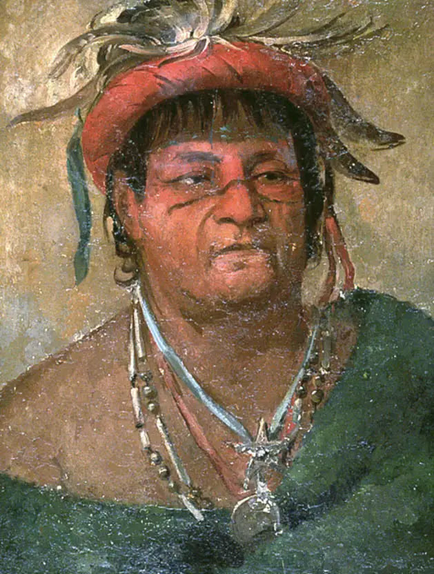 Aúh-ka-nah-paw-wáh Terre debout un vieux et vaillant guerrier - George Catlin - Alpha Reproduction