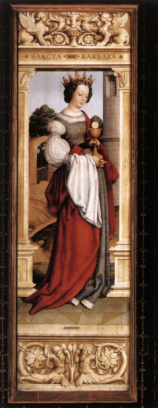 Saint Sebastian Çelenği: Azize Barbara - Hans Holbein the Elder