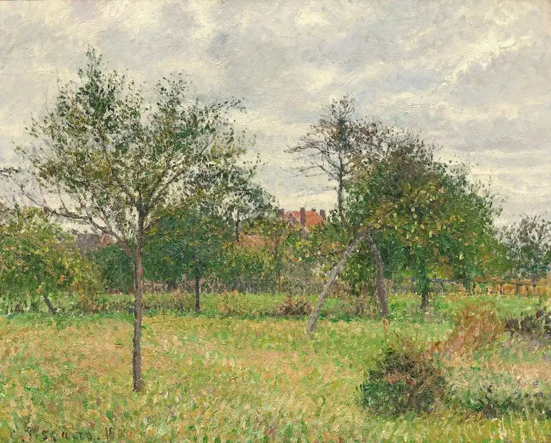 Sonbahar, Sabah, Bulutlu, Eragny - Camille Pissarro