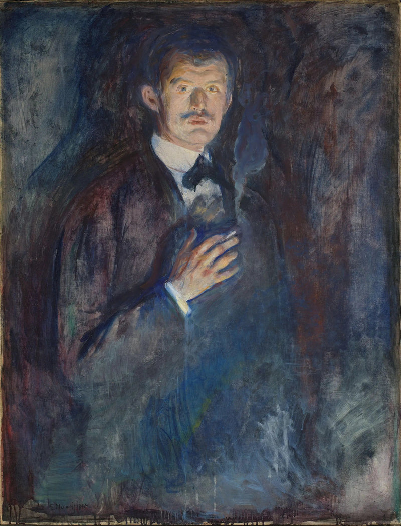 Sigara İçen Otoportre - Edvard Munch