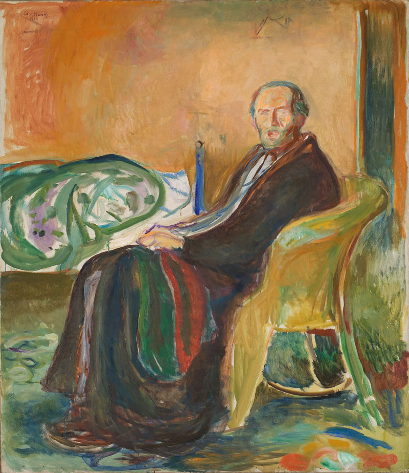 İspanyol Gribi ile Otoportre - Edvard Munch