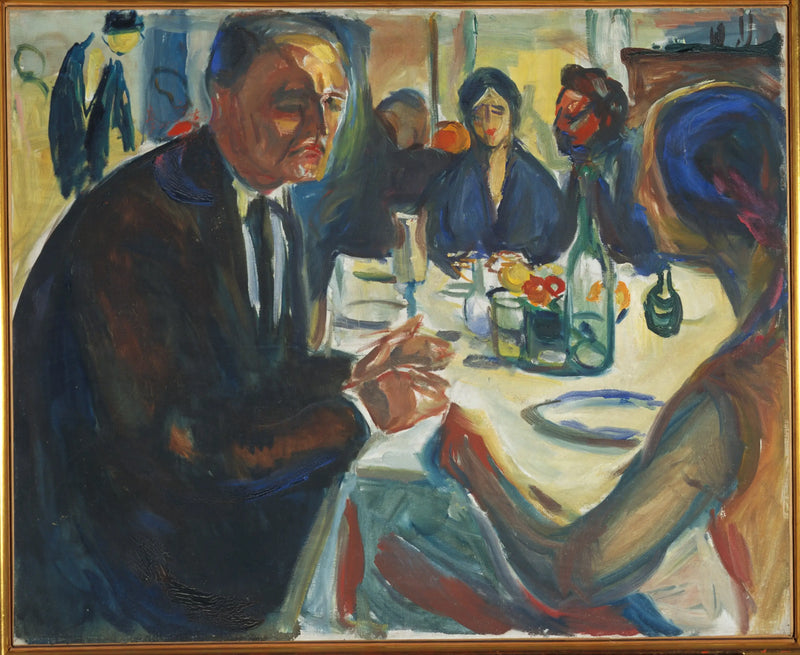 Düğün Masasında Otoportre - Edvard Munch