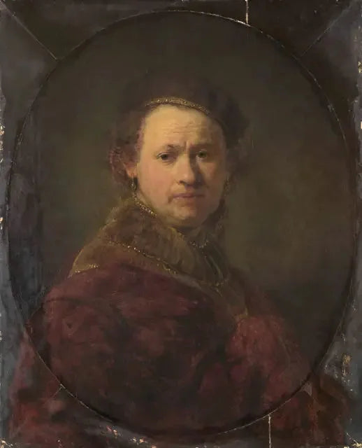 Kırmızı beret ve palto ile otoportre - Rembrandt
