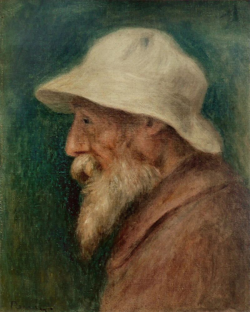Beyaz Şapka ile Otoportre - Pierre-Auguste Renoir