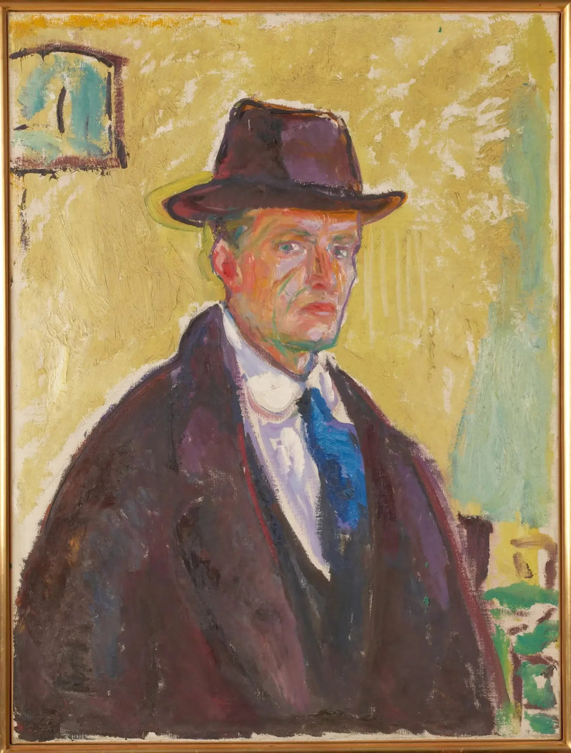 Şapka ve Pelerinli Otoportre - Edvard Munch