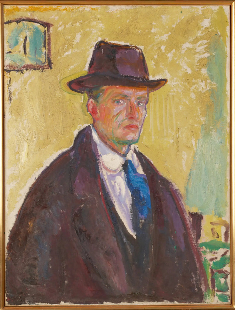 Şapka ve Pelerinli Otoportre - Edvard Munch