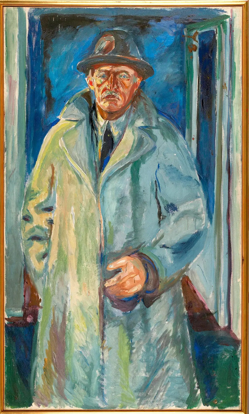 Şapka ve Pelerinli Otoportre - Edvard Munch
