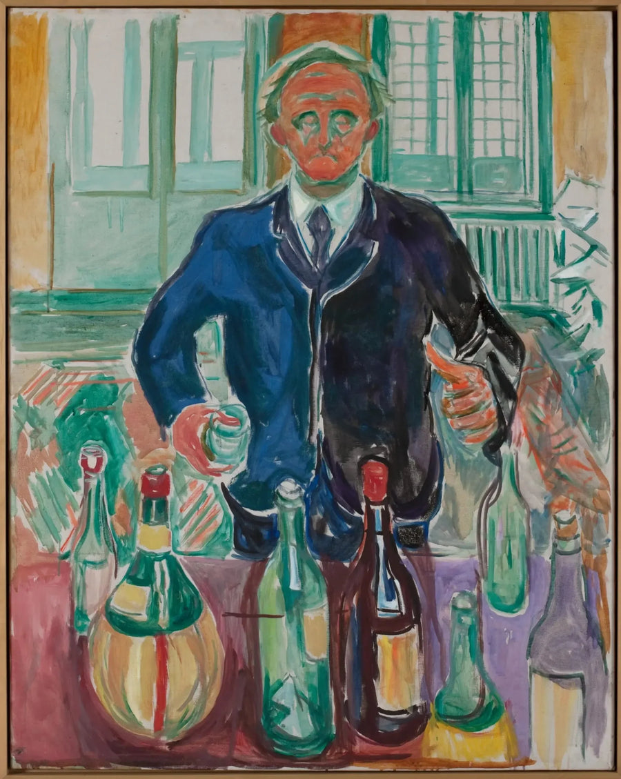 Şişelerle Otoportre - Edvard Munch
