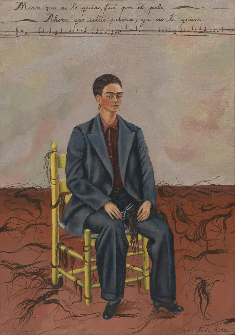 Kısa Kesilmiş Saçlı Otoportre - Frida Kahlo