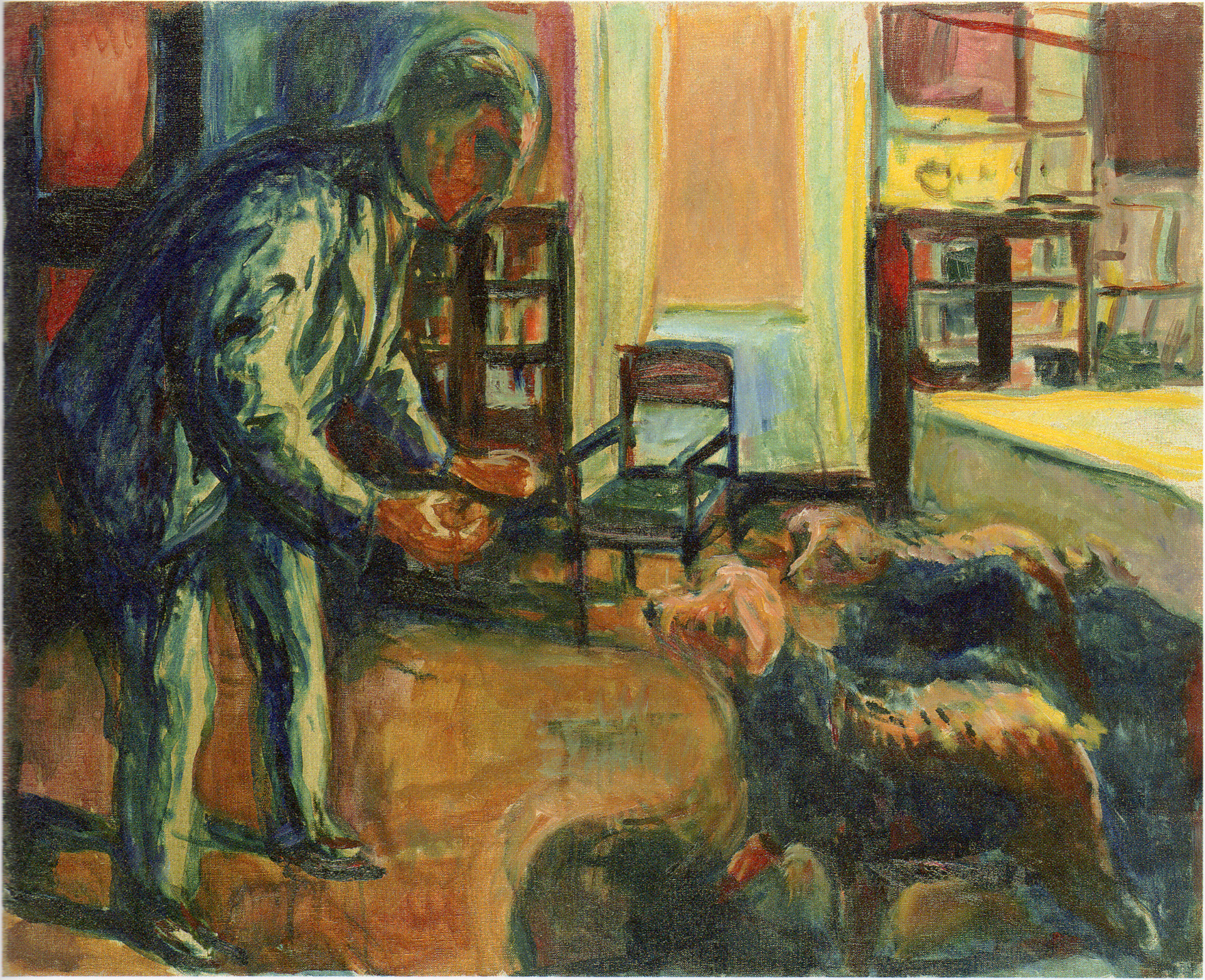 Köpeklerle Otoportre - Edvard Munch