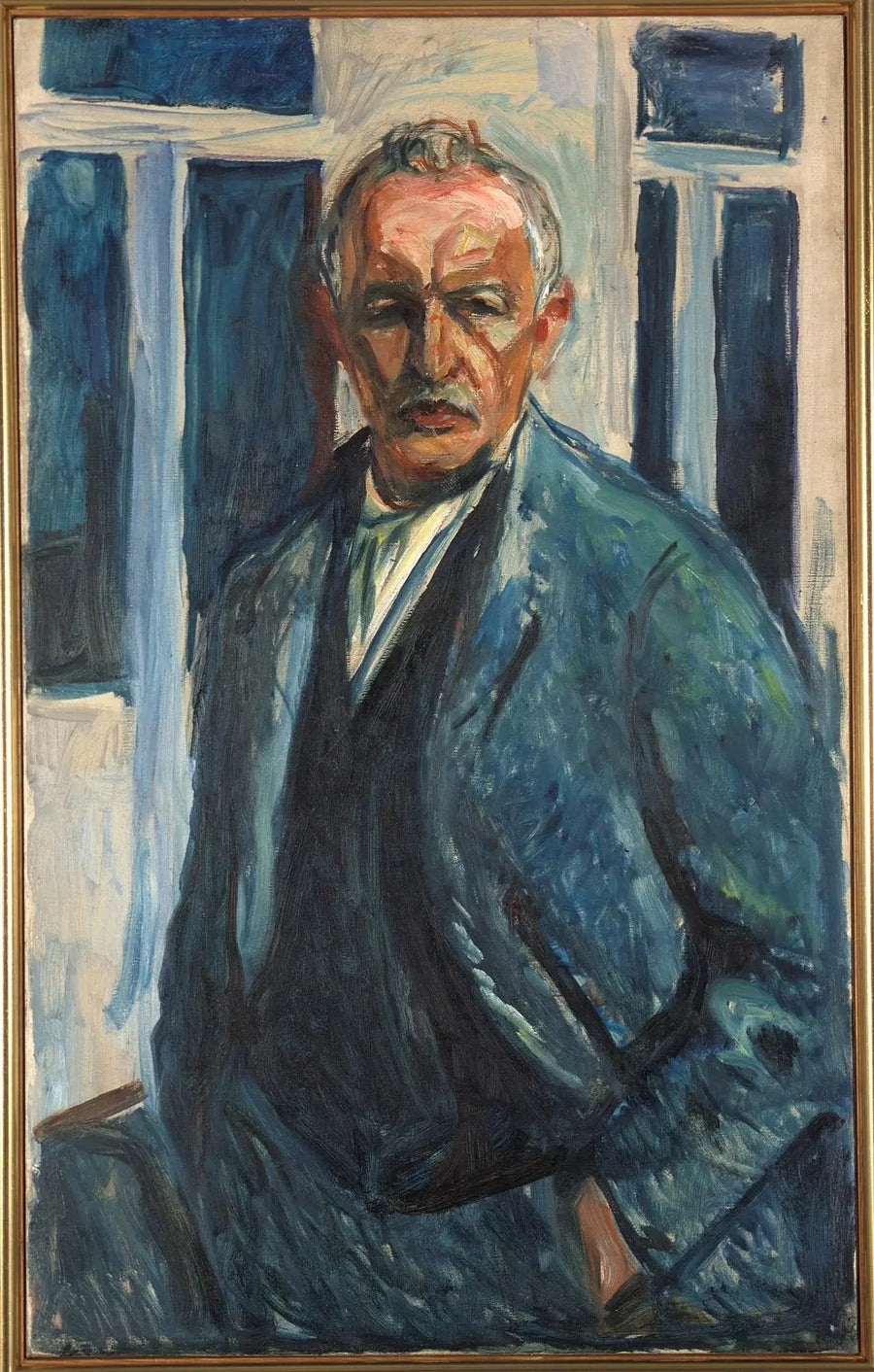 Ceplerinde elleriyle otoportre - Edvard Munch