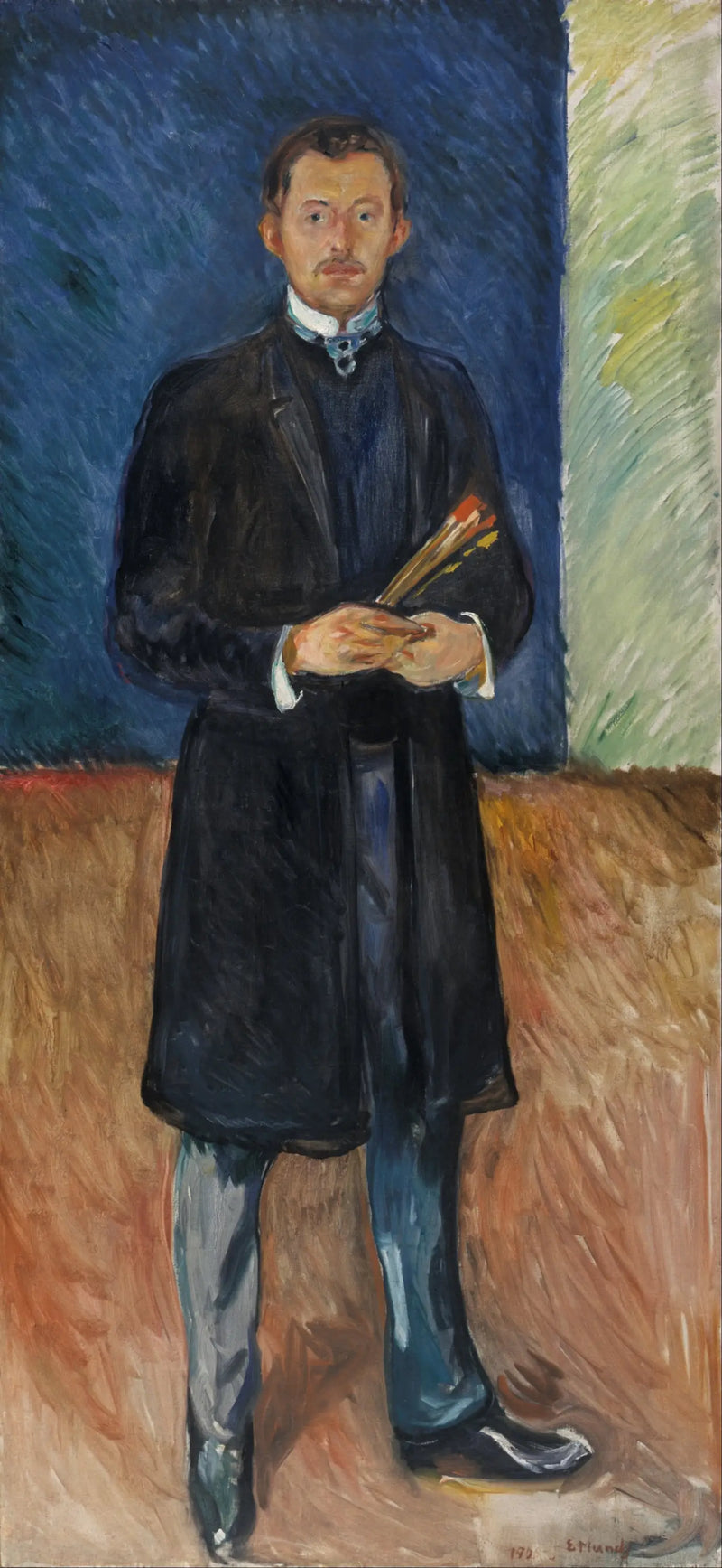 Fırçalarla Otoportre - Edvard Munch