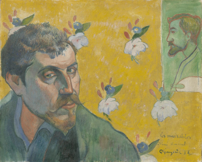 Bernard'ın Portresi ile Otoportre - Paul Gauguin
