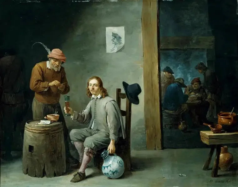 kendi portresi bir kabarede - David Teniers le Jeune