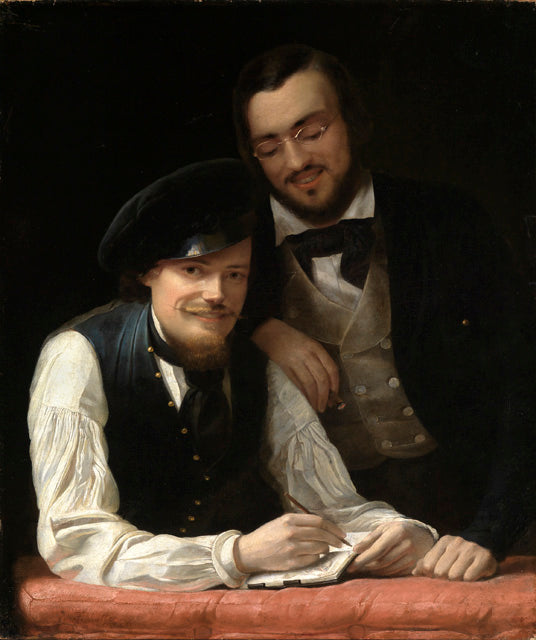Autoportrait de l'artiste avec son frère - Franz Xaver Winterhalter