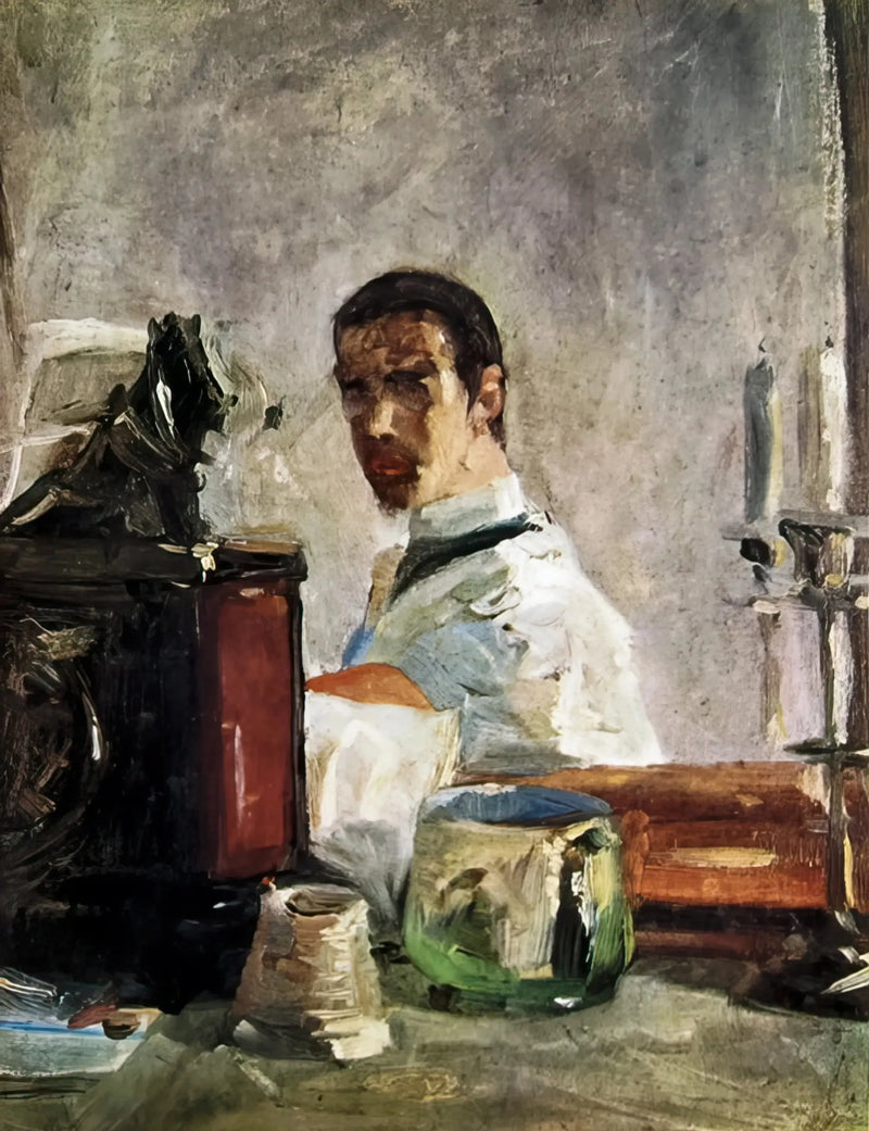 Ayna Önünde Otoportre - Henri de Toulouse-Lautrec