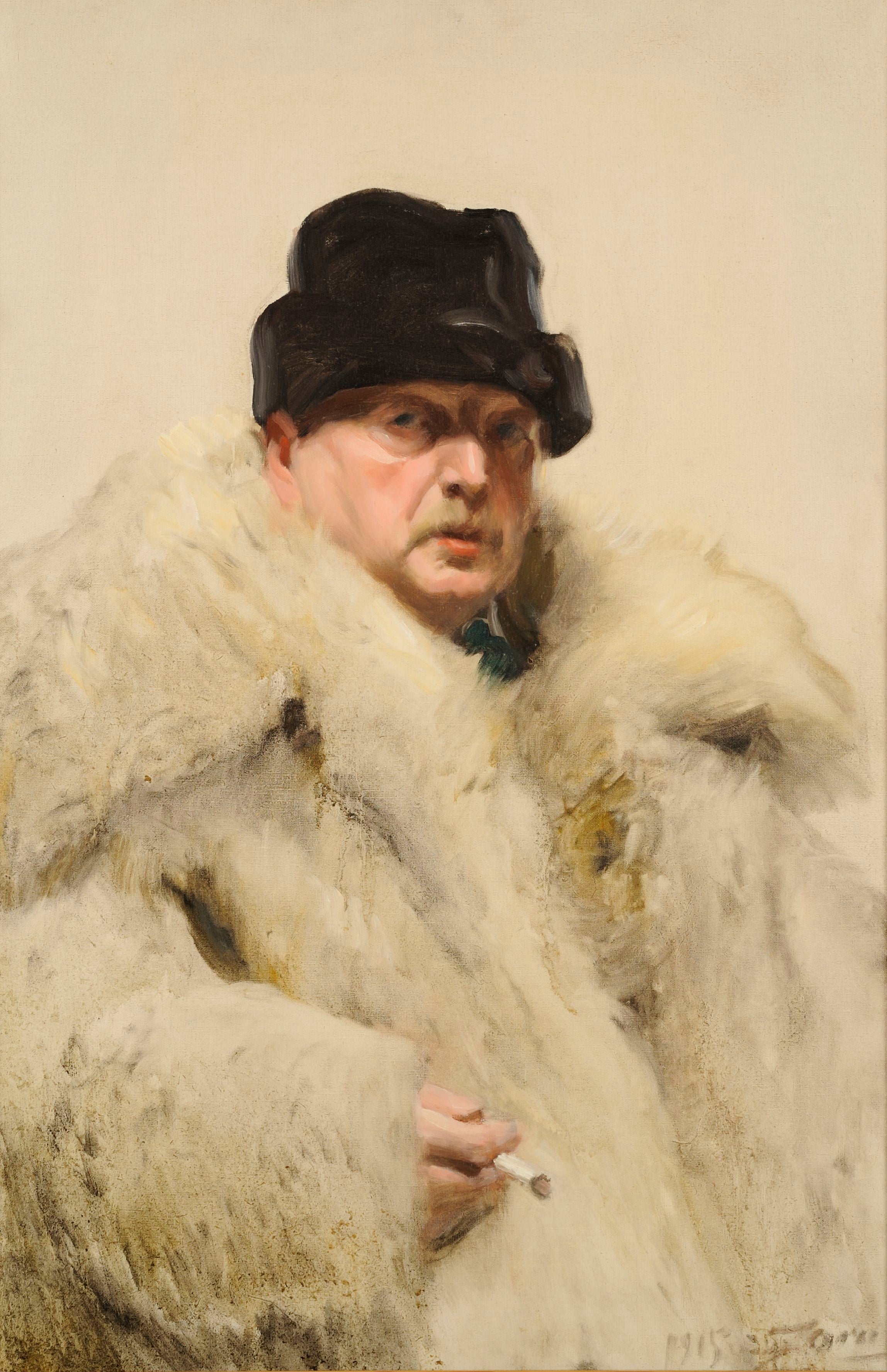 Autoportrait en peau de loup - Anders Zorn