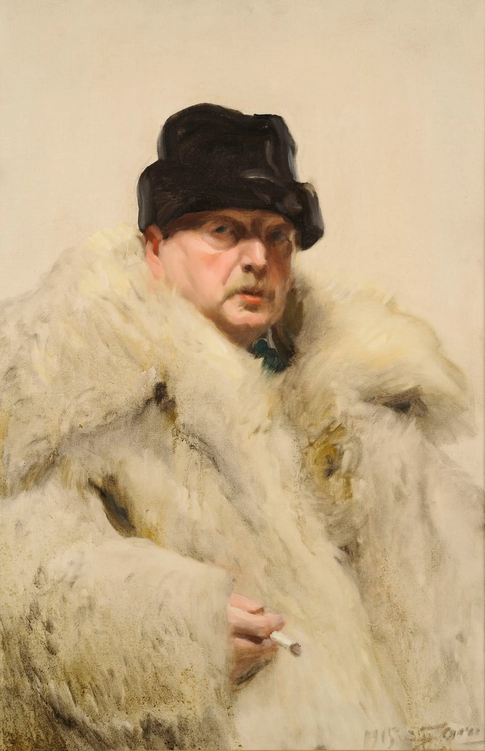 Autoportrait en peau de loup - Anders Zorn - Alpha Reproduction