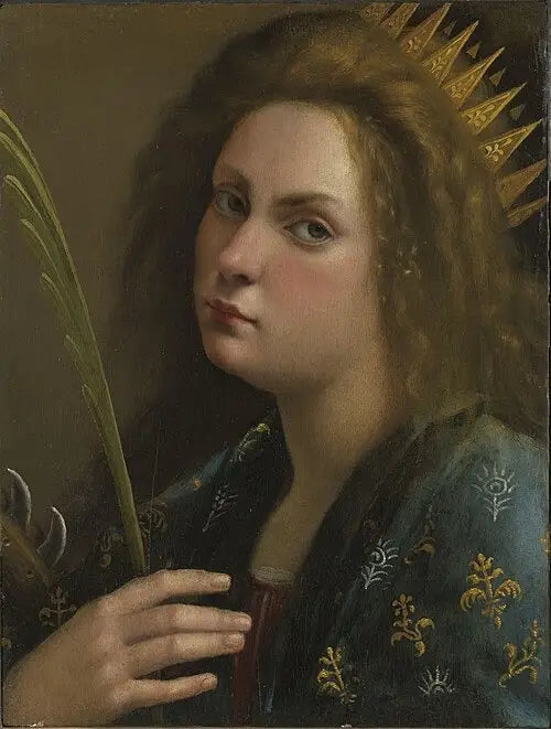 Kendini Sainte Catherine d'Alexandrie Olarak Çizen Self-Portrait - Artemisia Gentileschi