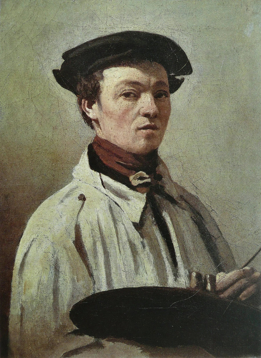Otoportre, paletle elinde - Jean-Baptiste Camille Corot