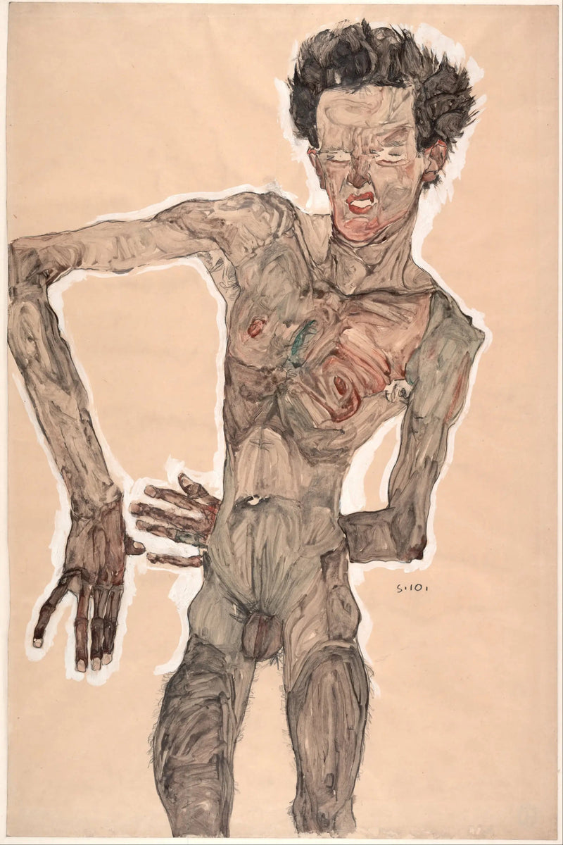 Çıplak otoportre - Egon Schiele