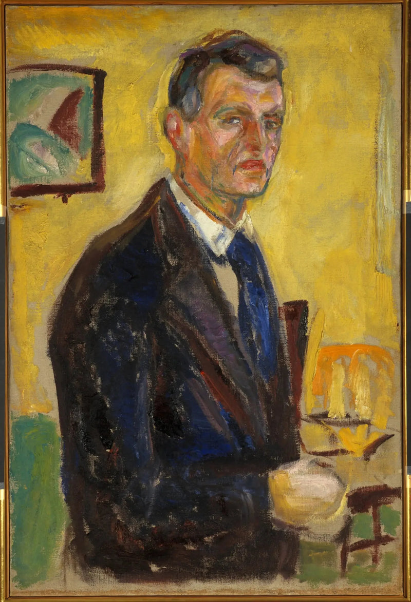 Sarı Arka Planda Otoportre - Edvard Munch