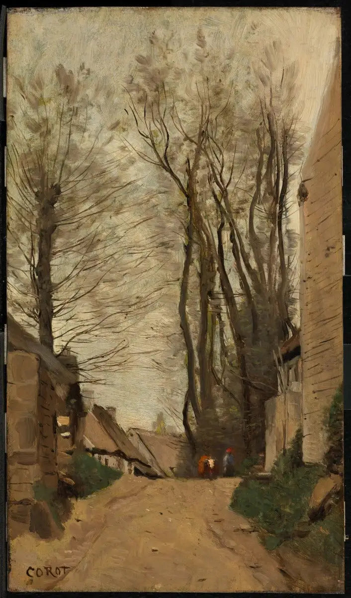 Auvers - Bir Aşağı Sokağı - Jean-Baptiste Camille Corot