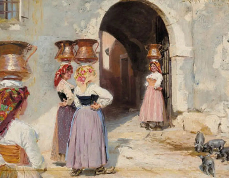 Civita d'Antino'nun Kapılarında. - Peder Severin Krøyer