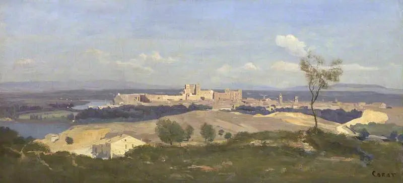 Avignon, Viileneuve-lès-Avignon Manzarası - Jean-Baptiste Camille Corot