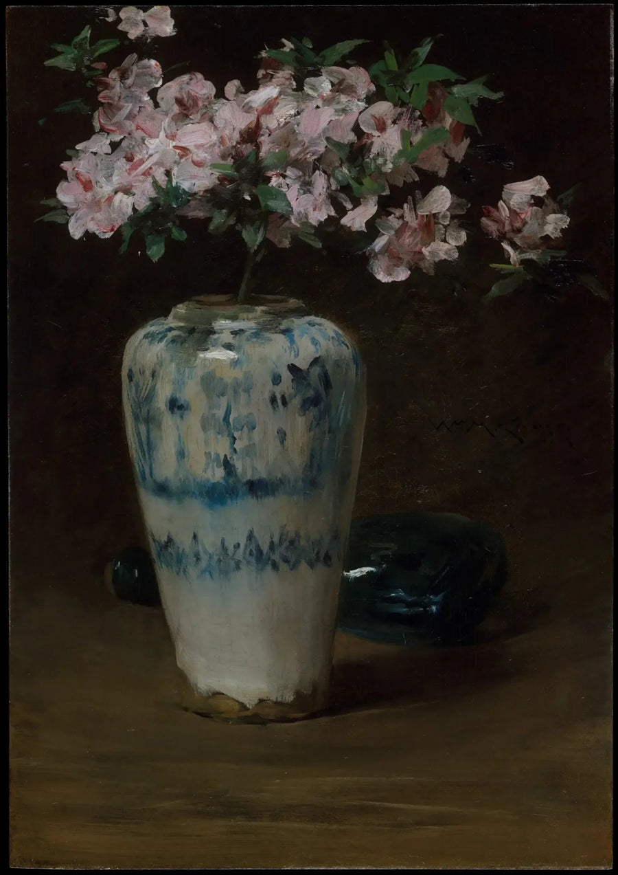 Azalée rose — Çin vazosu - William Merritt Chase