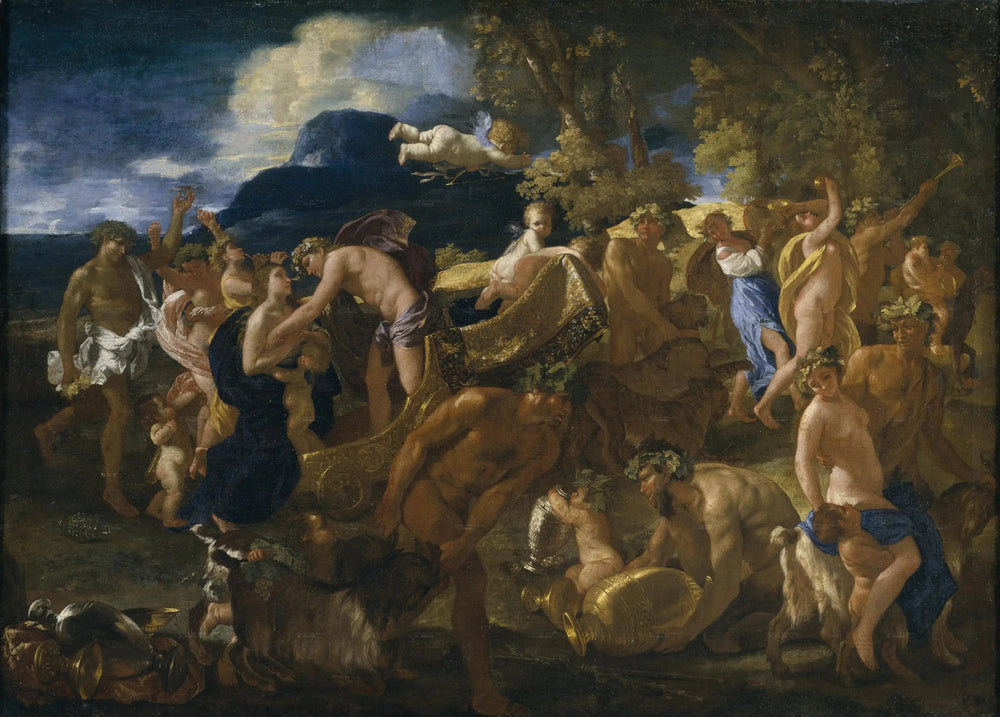 Bacchanale - Nicolas Poussin image 1 copie peinte à la main à l’huile