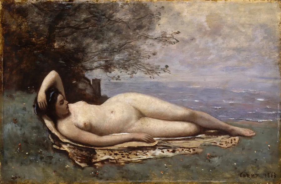 Deniz Kenarında Bacchant - Jean-Baptiste Camille Corot